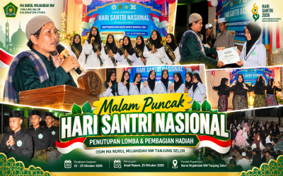 Malam Puncak Hari Santri 2026, OSIM MA Nurul Mujahidah NW Tanjung Selor Gelar Penutupan Lomba dan Pembagian Hadiah